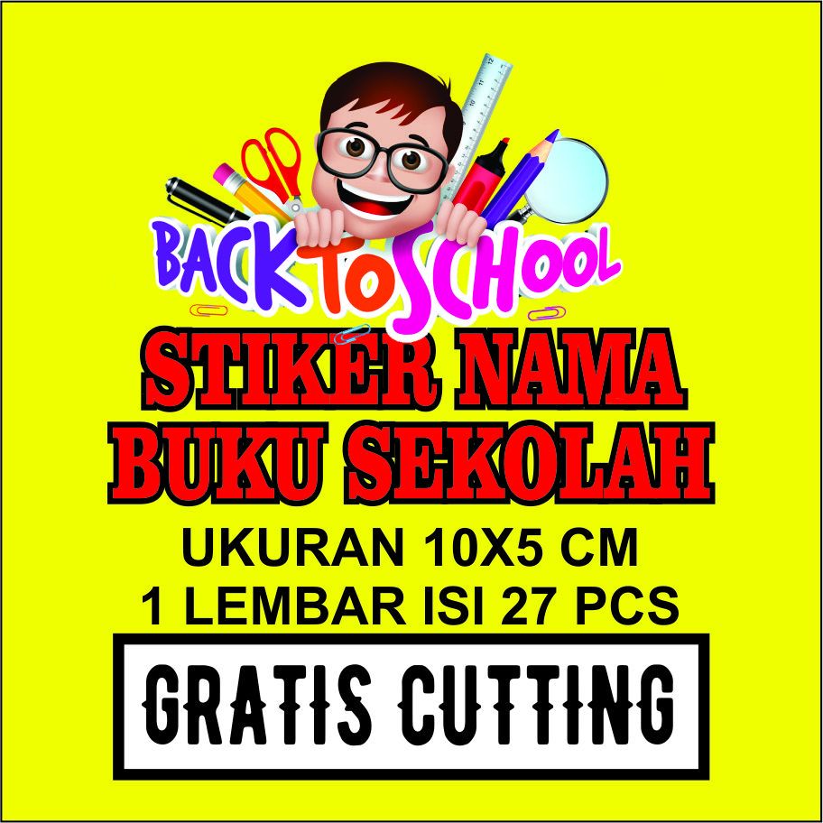 

Stiker Nama Buku Gratis Cutting
