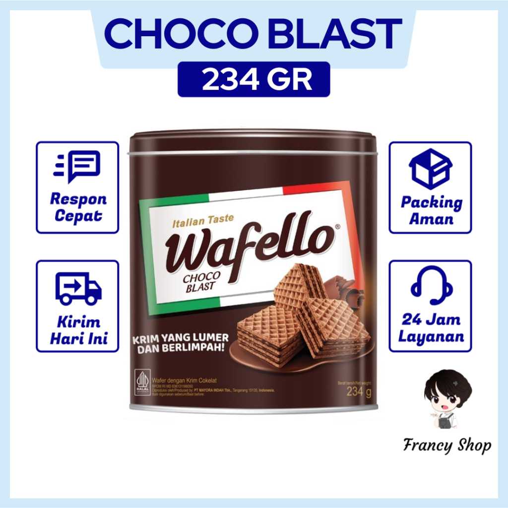 

Wafer Roma Wafello Coklat Toples Kaleng 234 gr