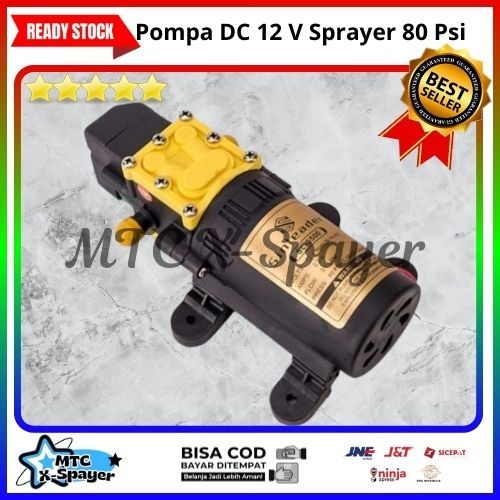 Dinamo Pompa DC 12V Sprayer Sinleader | Dinamo Sprayer Elektrik 80Psi | Pompa Air DC Tangki Sprayer