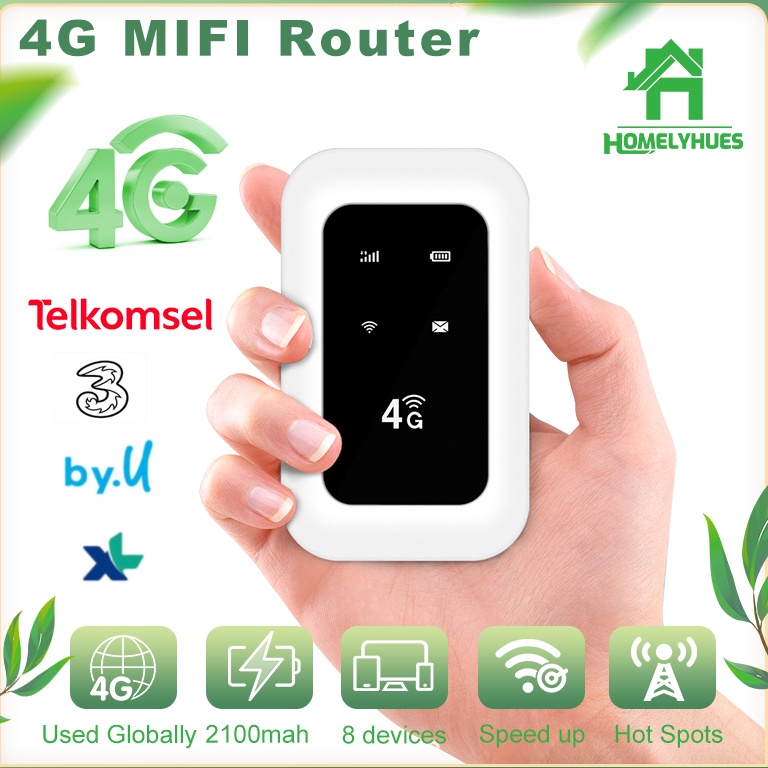 MIFI MODEM WIFI 4G 21mah Baterai UNLOCK OPERATOR Telkomsel Byu 15MBPS Portable WiFi Router m ID6