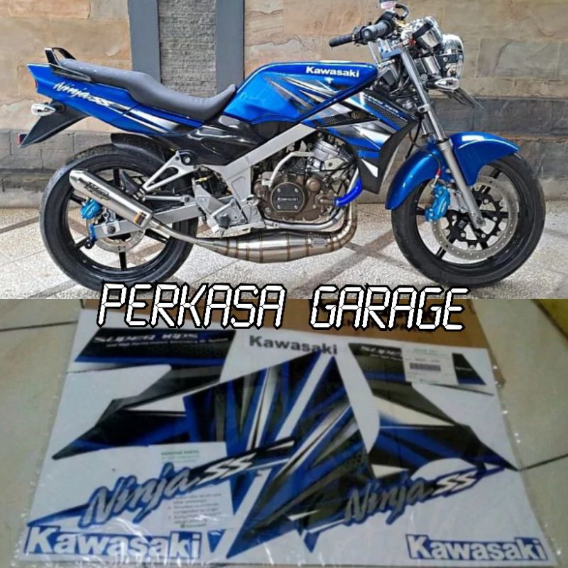 striping stiker NINJA SS 2013 warna biru (METALIK)