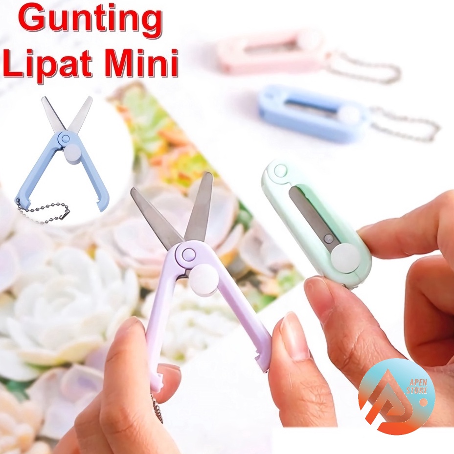 

RAIH DISKON APEN Gunting Lipat Mini Portable Stainless Steel Retractable Folding Scissors Pemotong Kertas Paper Cutter Barang Unik Murah Lucu Import