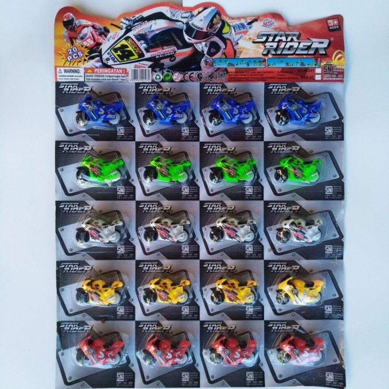 Mainan Motor GP / Miniatur motor gp / mainan kendaraan anak termurah 5 warna mc 241