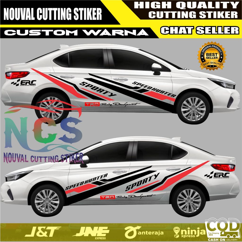 NEW Stiker Mobil City Striping Sticker Mobil Honda City
