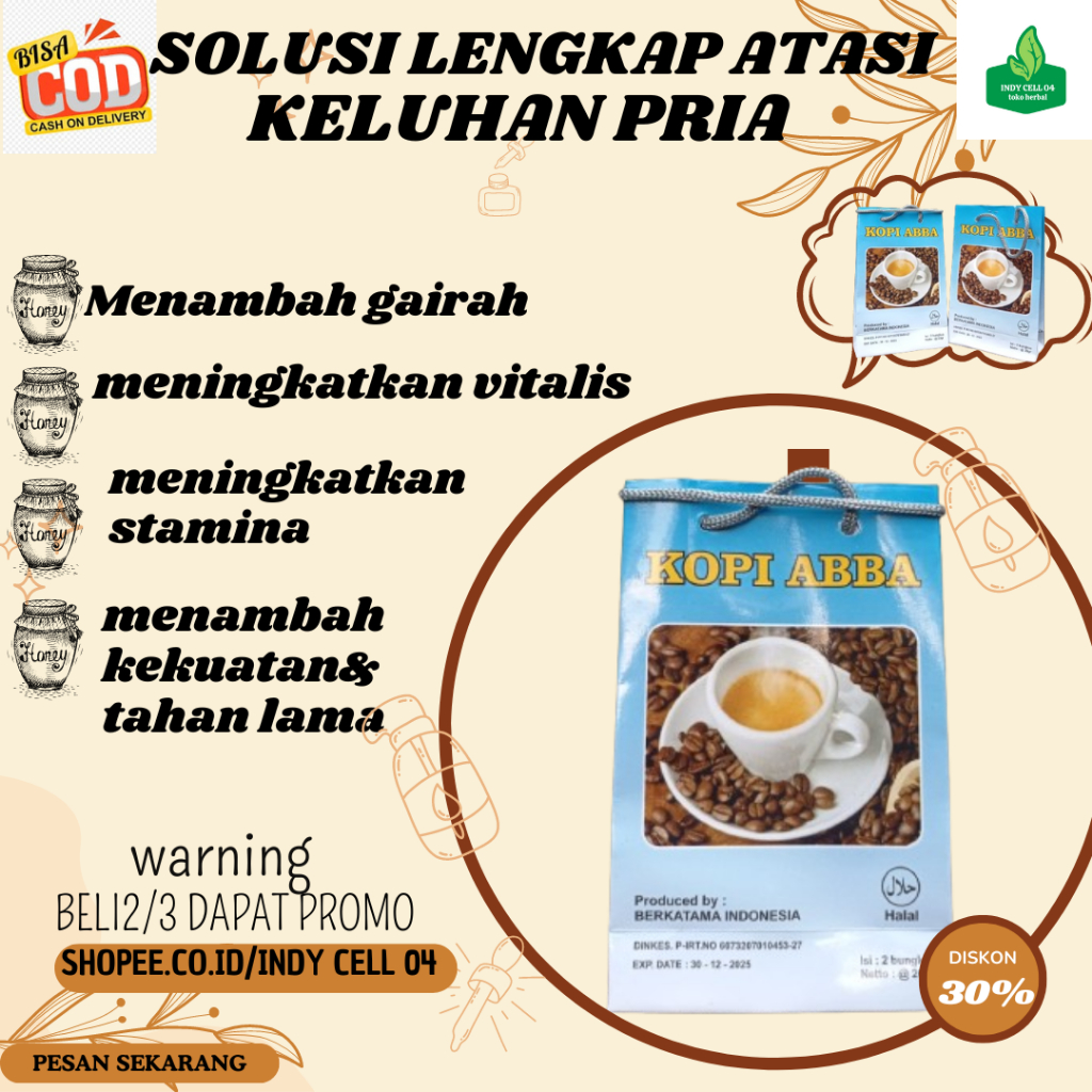 

Koppi Abba Kopi Herbal Berstamina Obat Herbal kopi joss kopi bubuk herbal