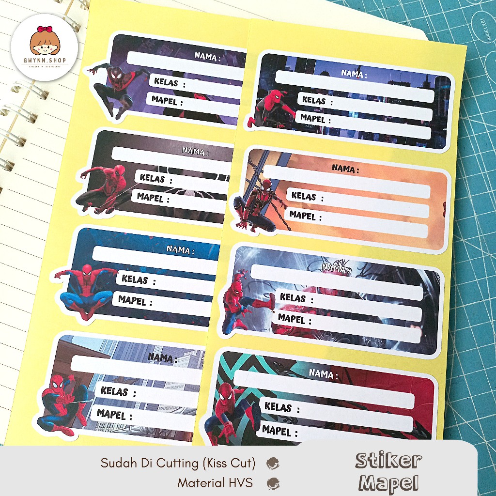 

Stiker Mapel | Label Buku Mata Pelajaran Sekolah | Spiderman