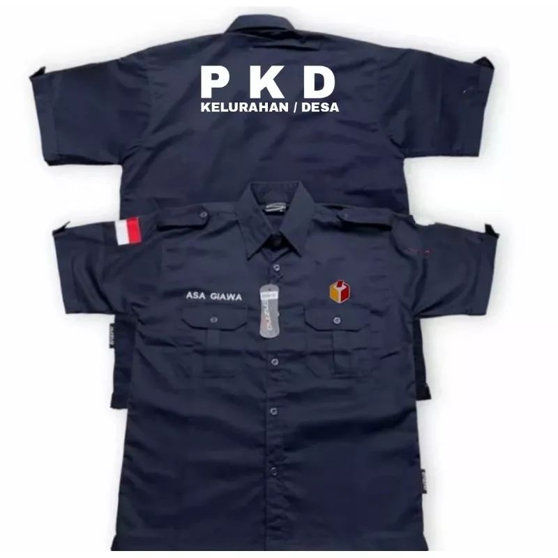 KEMEJA PKD BORDIR || SERAGAM PKD BORDIR || BAJU PKD BORDIR || LENGAN PENDEK