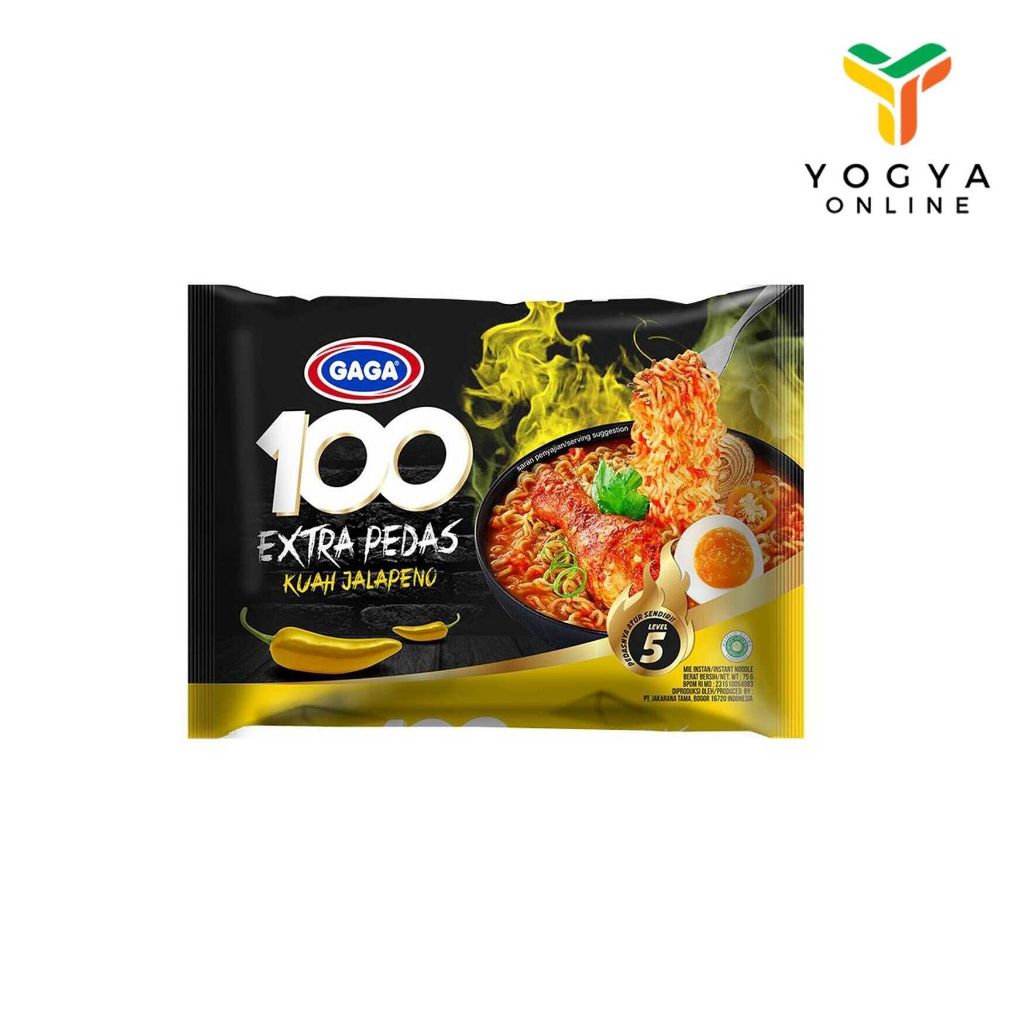 

Gaga 100 Extra Pedas Kuah Jalapeno 75 G