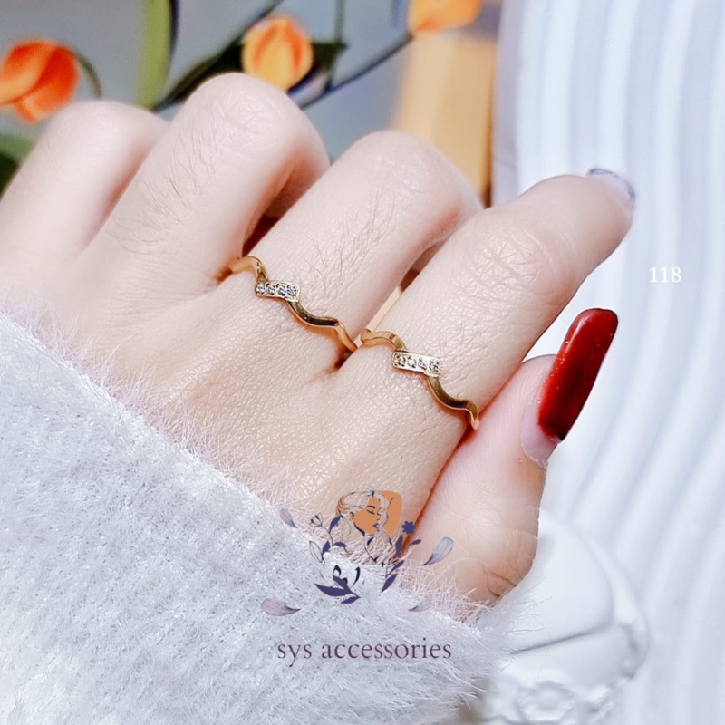 Cincin Titanium Gold anti Karat look like mas 18k