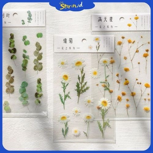 

STORIN - Sticker Korea Vintage Bullet Journal Scrapbook Flower Daisy Lavender Plants Aesthetic