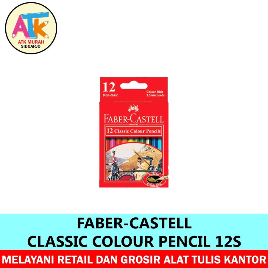 

PENSIL WARNA FABER-CASTELL 12 WARNA PENDEK