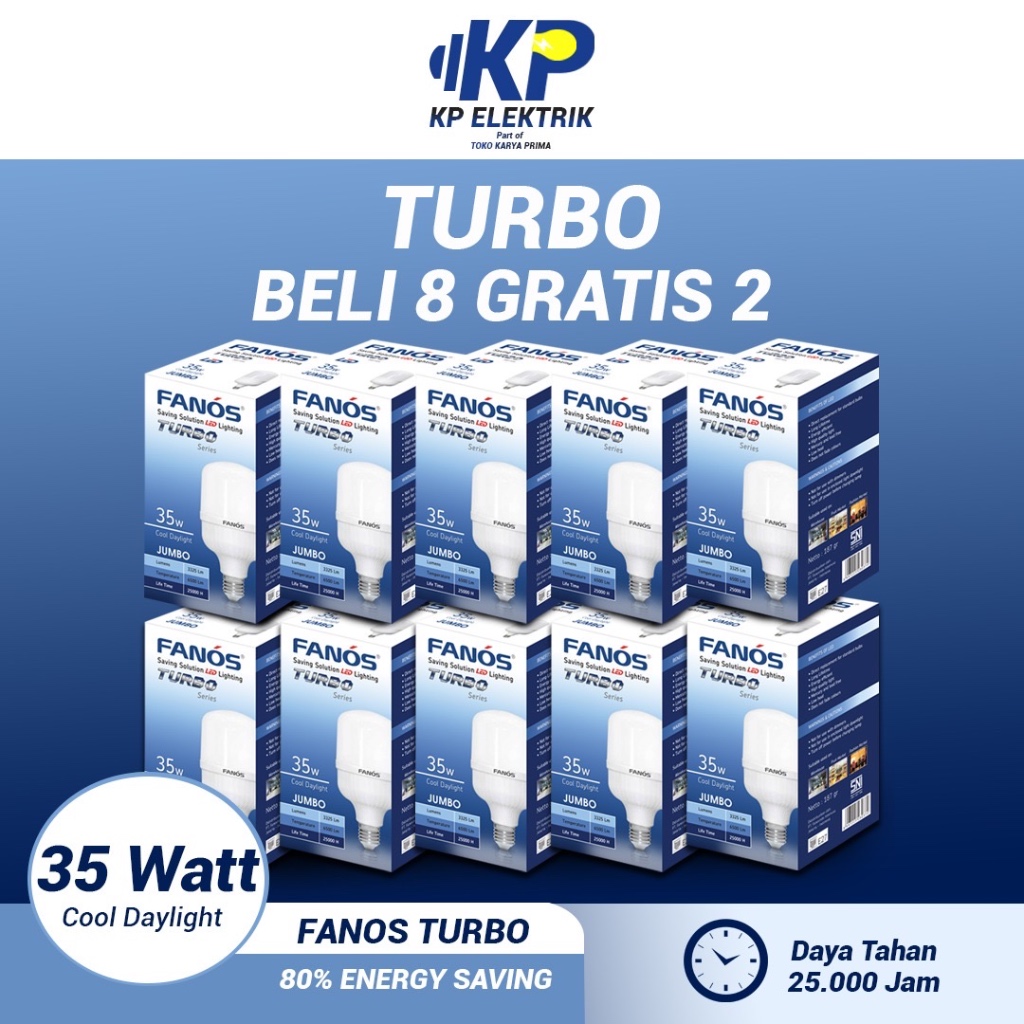 Lampu LED Fanos Turbo 35 watt ( promo hematt)