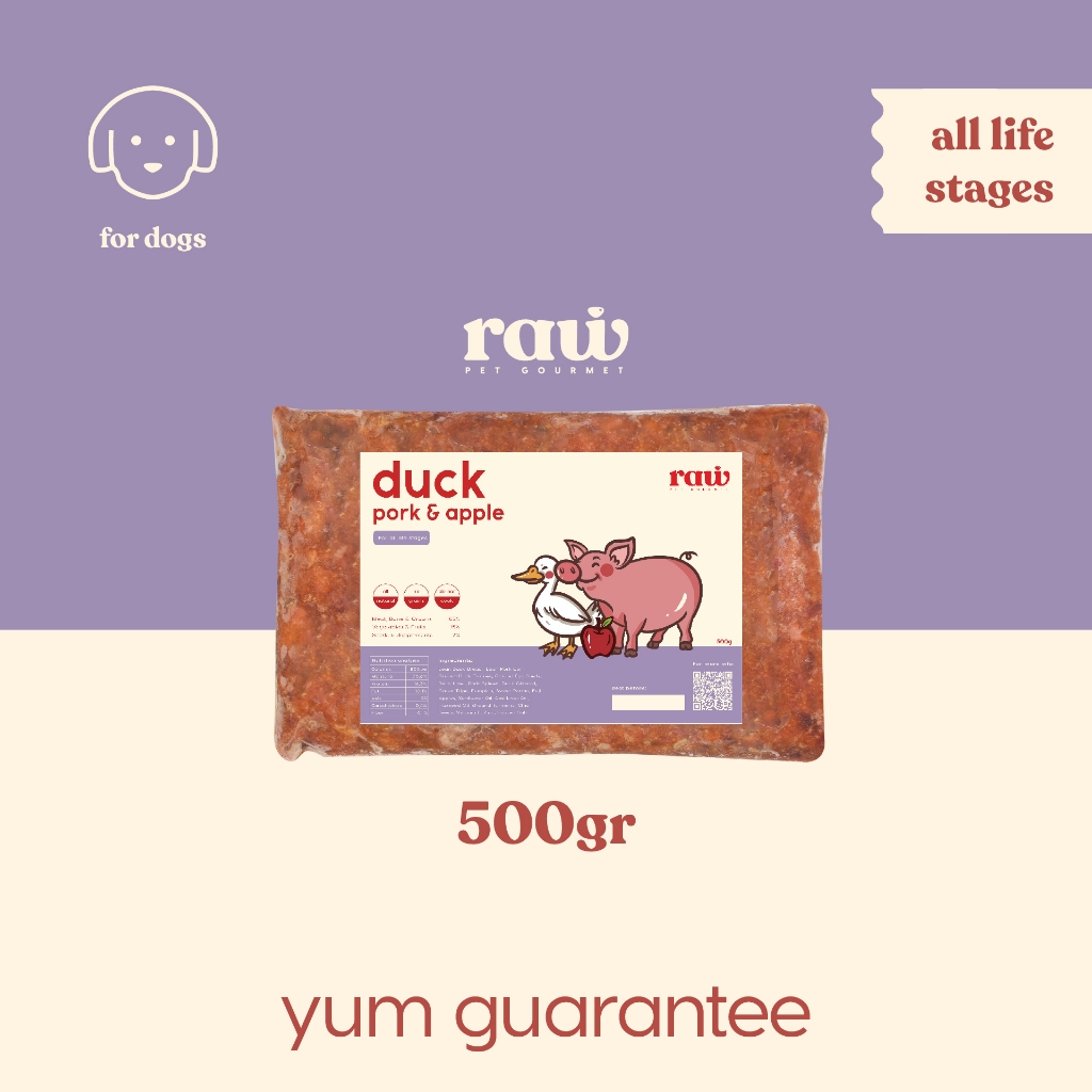 DUCK, PORK & APPLE // Raw Pet Gourmet // Makanan Anjing