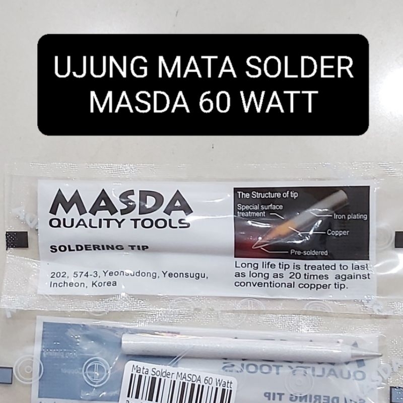 MASDA Ujung Mata Solder 60 WATT Tembaga
