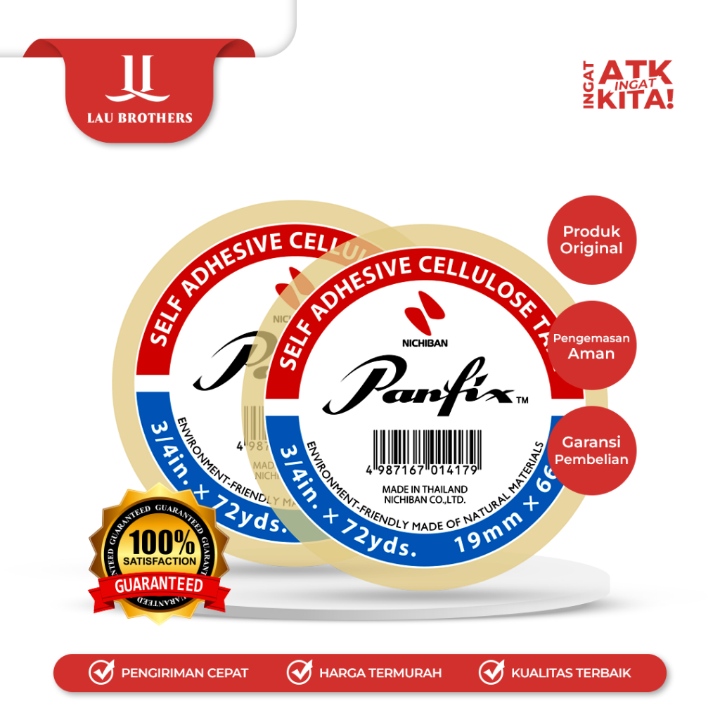

PANFIX SELOTIP BENING/ CELLULOSE TAPE 0.5" x 72YARD (1ROLL)