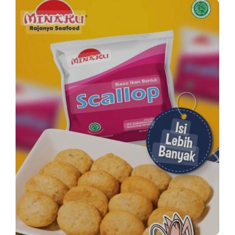 

minaku baso ikan bentuk scallop / scalop fish 200gr