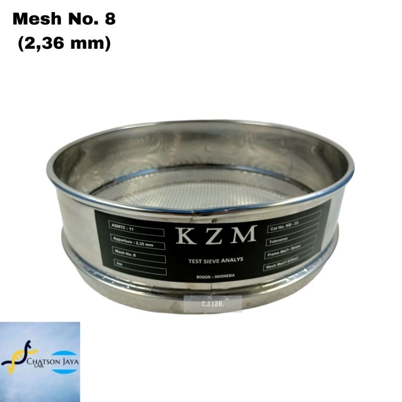 Sieve Ayakan Stainless Mesh 8 Test Mesh 8 (2,36 mm) Daimeter 20 cm