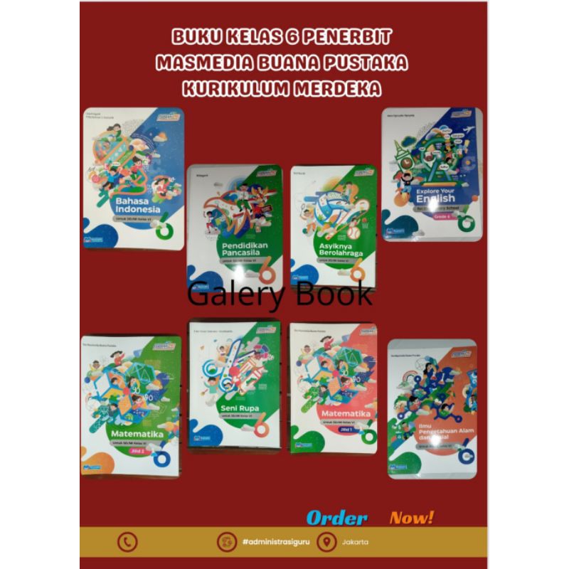Buku kelas 6 SD MI Penerbit Masmedia Buana Pustaka/KURIKULUM MERDEKA/Matematika