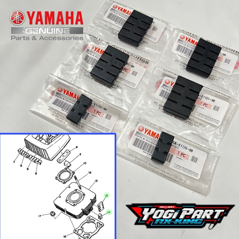 KARET PEREDAM GETARAN BLOK SILINDER SEHER BORING RX KING ORIGINAL YAMAHA 3KA-E1129-00 3KA-E1161-00
