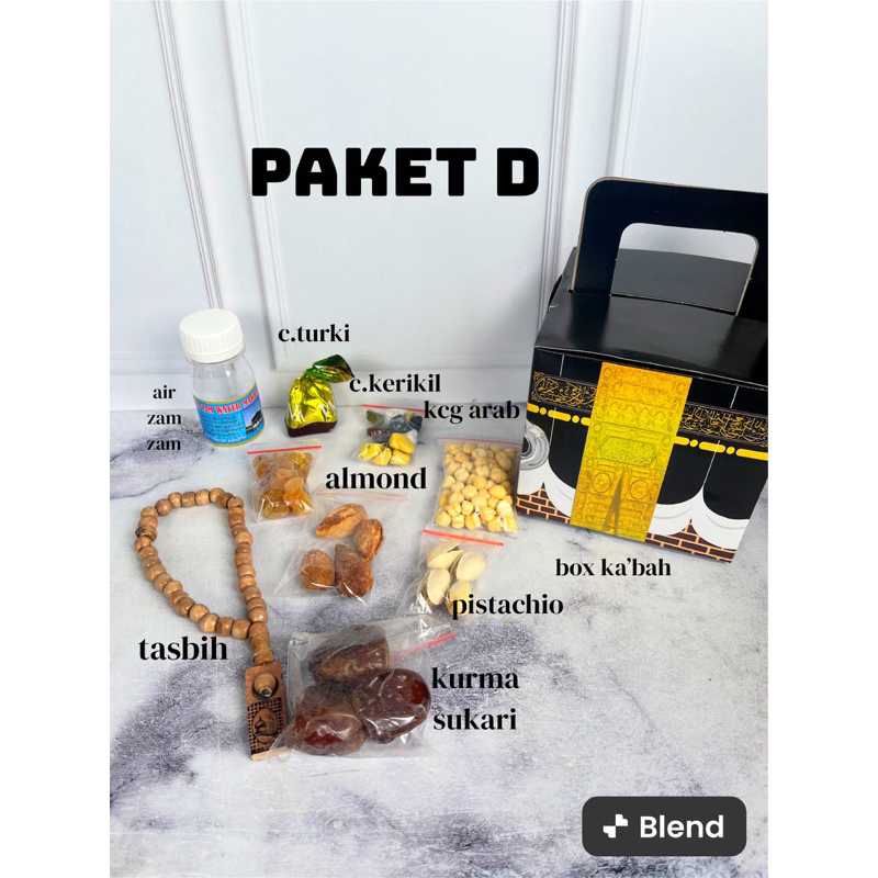 

paket D + air zam zam / oleh oleh haji umroh