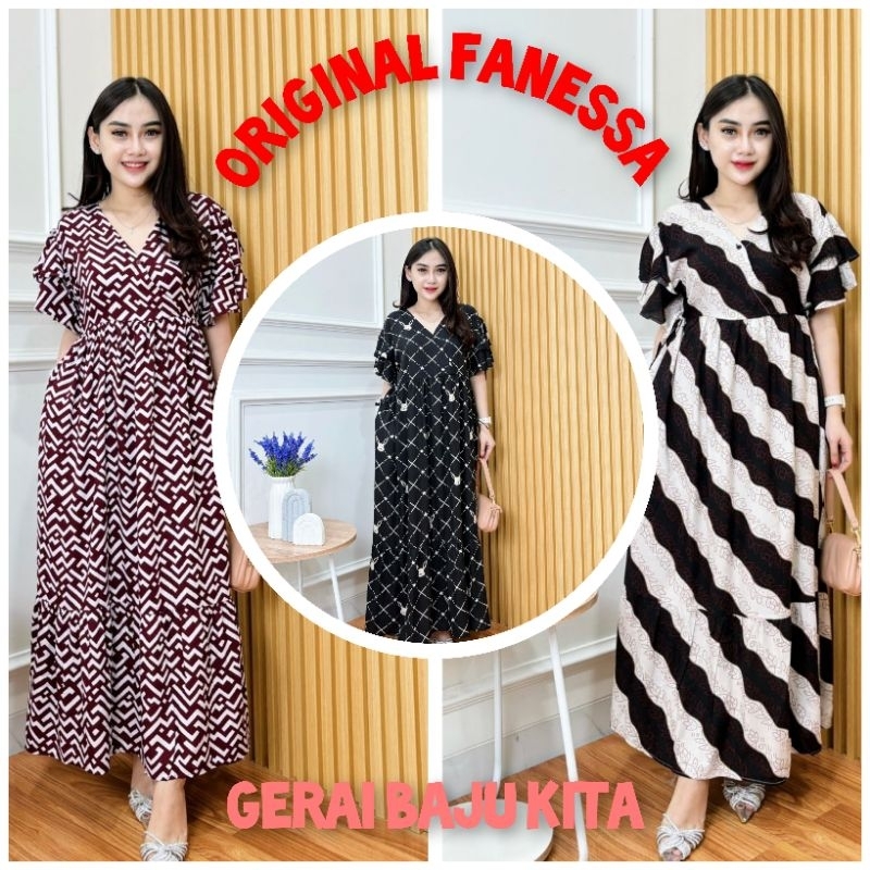 LARISA DRESS/DRESS BY FANESSA HOMEDRESS/DRESS KIMONO/DASTER PANJANG/DASTER SEMATA KAKI/DASTER KEKINI