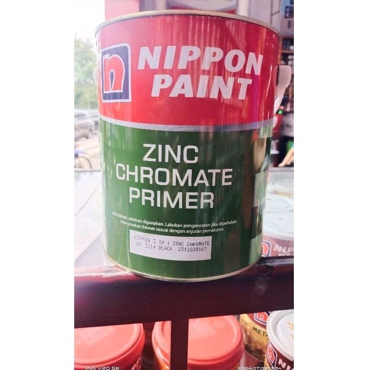 NIPPON PAINT-Nippon  2 in 1 Zincromate-Protective coating Nippon paint-meni besi Nippon paint-5kg