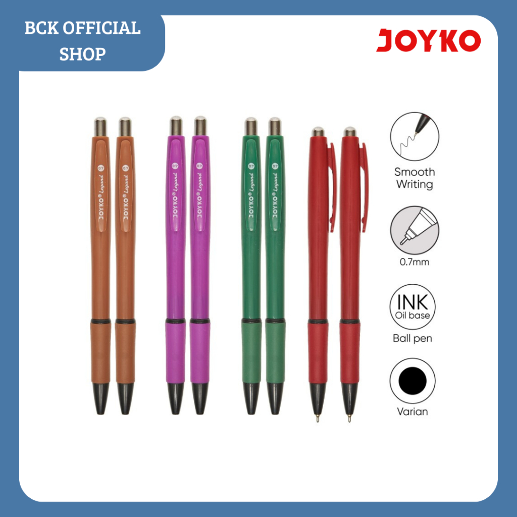 

Ball Pen Joyko BP-192 Legand / Pulpen 0.7 mm - Hitam (PCS)