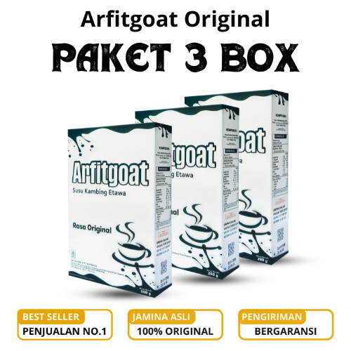 

PAKET HEMAT 3 BOX - Susu Kambing Etawa ARFITGOAT Rasa Original 200 gr