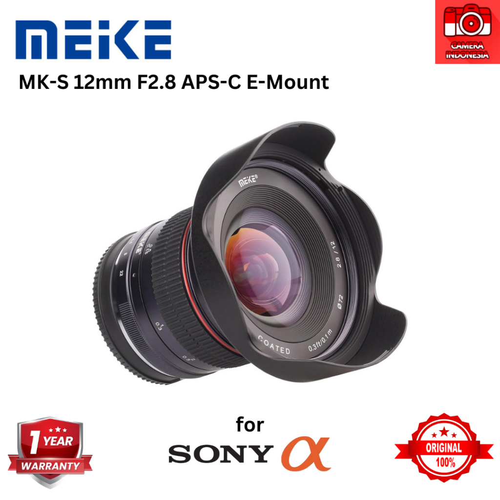 Meike 12mm F2.8 E-Mount Sony APS-C Lens Lensa Ultra Wide Angle Kamera Sony Mirrorless