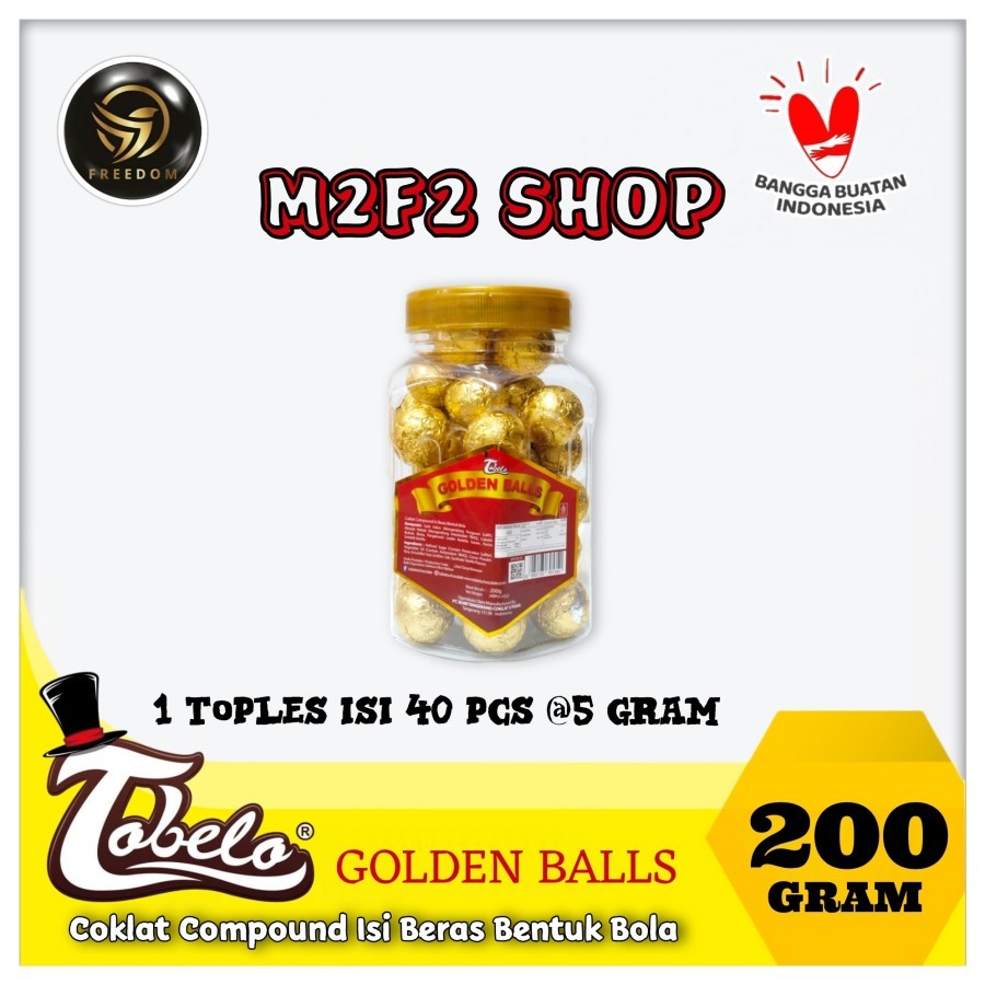 

Tobelo Golden Balls Chocolate Compound Jar | Cokelat Bola Emas Toples - 200 gr (Kemasan Satuan)