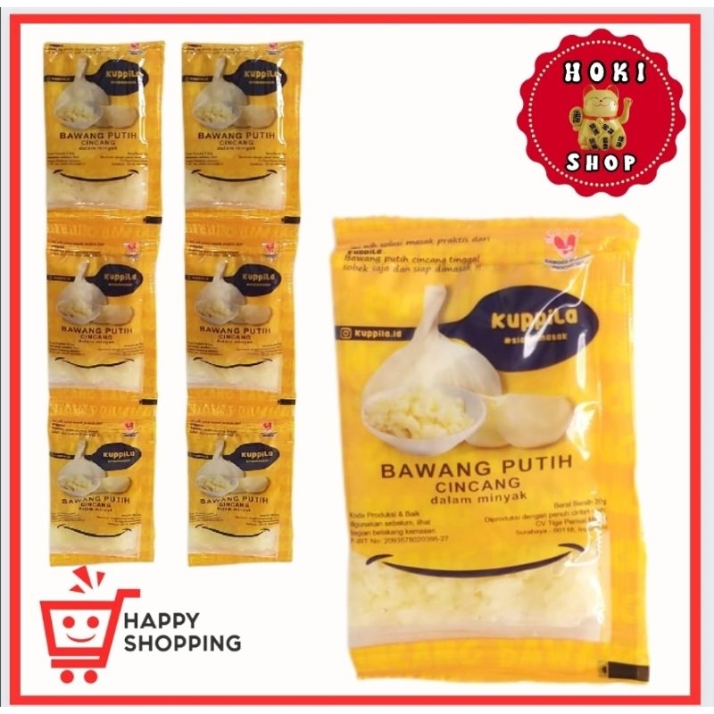

Kuppila Bawang Putih Cincang Dalam Minyak 1renceng 5sachet / Kupila Bawang Putih