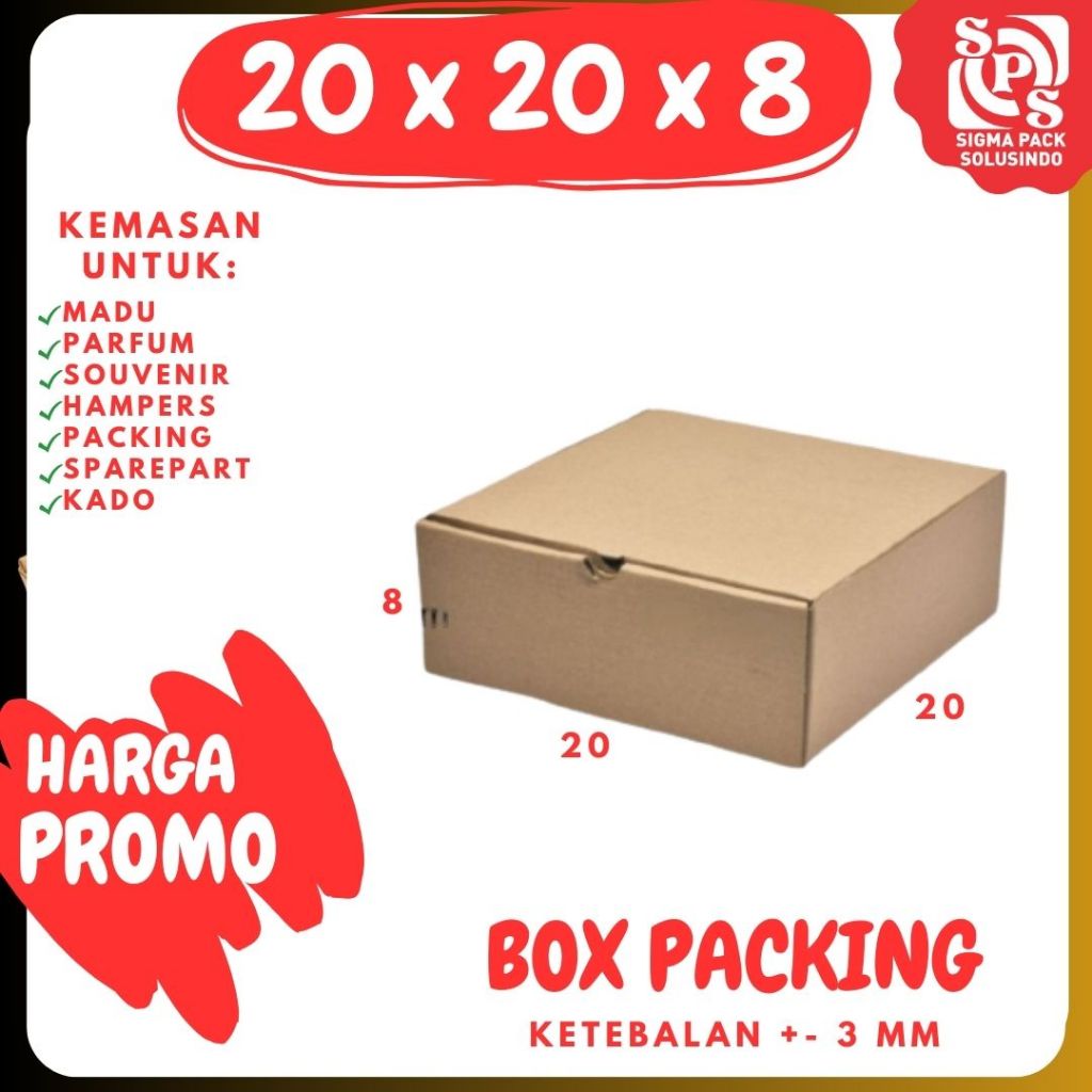 

Box 20x20x8 LD Kardus Pizza Karton Packing Madu Hampers Kotak Kemasan Box Souvenir Karton