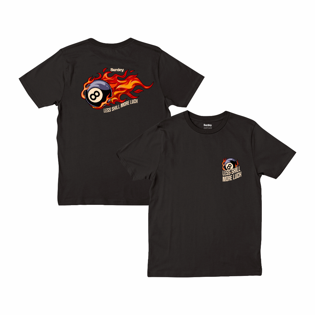 t-shirt Billiard fire eight ball surdey