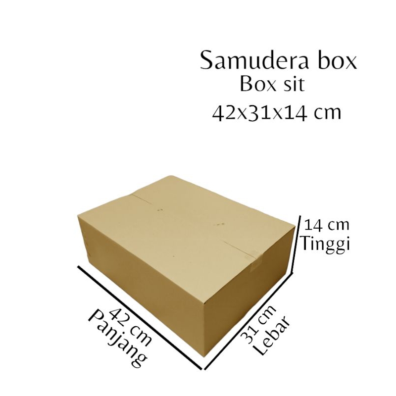

kardus karton box UK 42x31x14 cm ST sheet singgle wall polos