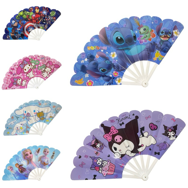 Kipas Tangan Karakter / Kipas Tangan Disney / Hand Fan Kuromi Cinamonroll Frozen Melody