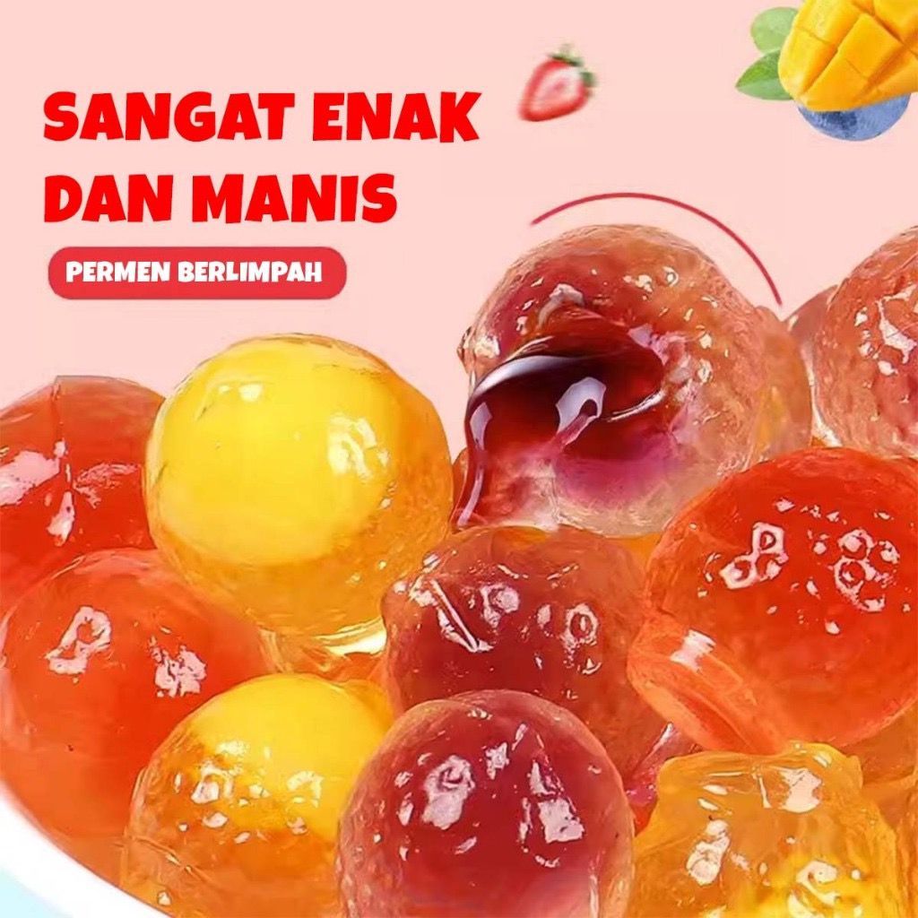 

Permen lianggui lunak aneka rasa buah strawberry jeruk anggur mangga mix fruit snack candy yummy gummy ( HALAL SNACK CANDY )