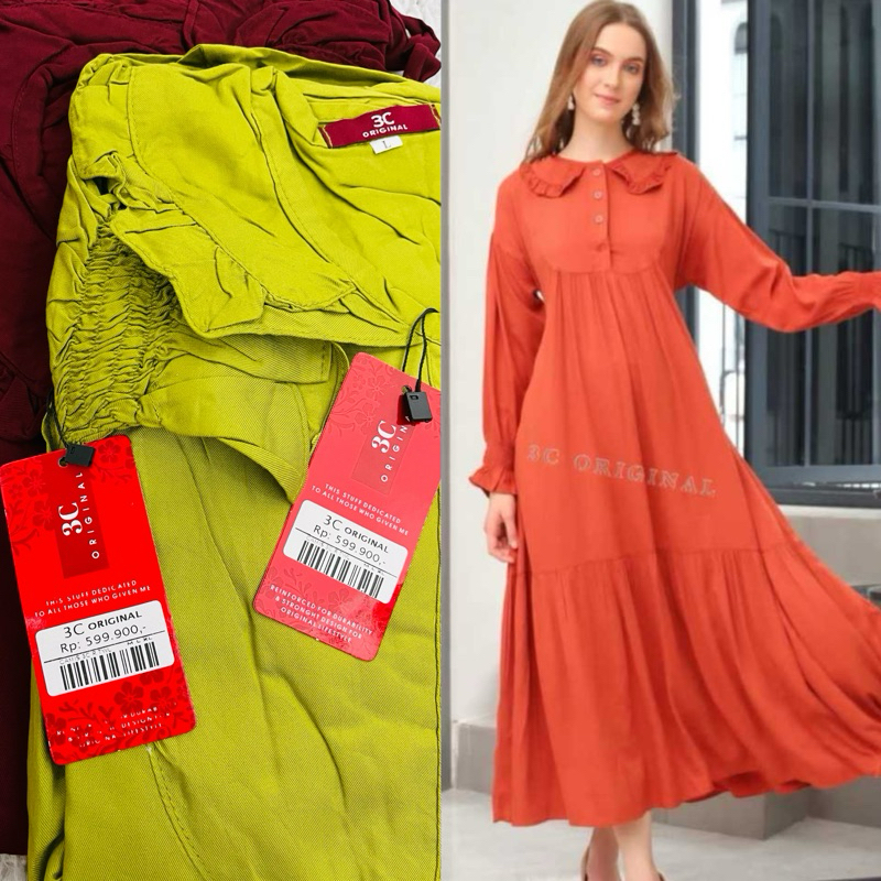 Gamis Wanita Polos Dress Muslim Polos klatun Rayon Premium