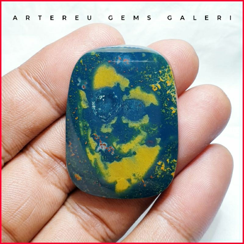 Batu Klawing Gambar Abstrak ( Wajah Badut Horor ) - Pancawarna Garut | Liontin Batu Akik Ring