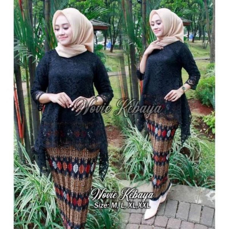 SETELAN KEBAYA BROKAT RINJANI MODERN TERBARU MODEL KEKINIAN TERLARIS SET WISUDA KONDANGAN TUNANGAN