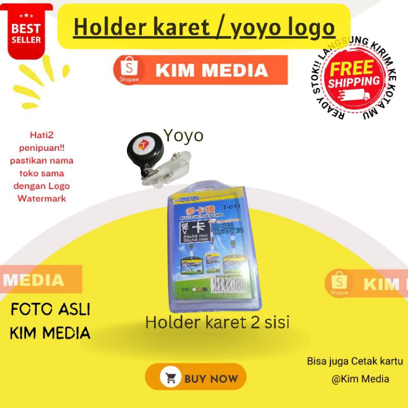 

Tempat id / Wadah id / Holder Id Karet 2 sisi depan belakang Ready Stok