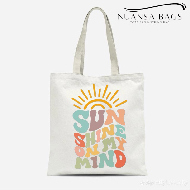TOTEBAG BLACU TEBAL AESTHETIC QUOTES UK 34 x 43 CM