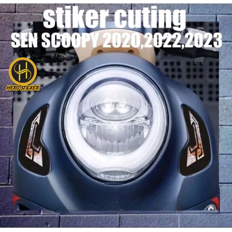 Stiker lampu variasi sein scoopy 2023