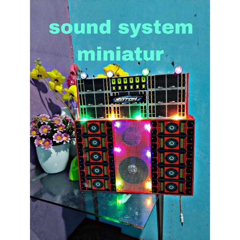 SOUND SYSTEM MINIATUR SIAP BUNYI FULL LAMPU