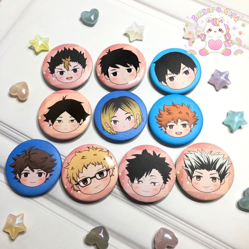 Pin Bros Haikyuu Anime Lucu Plastik Merch Hinata Kageyama Bokuto Kenma Kuroo Oikawa