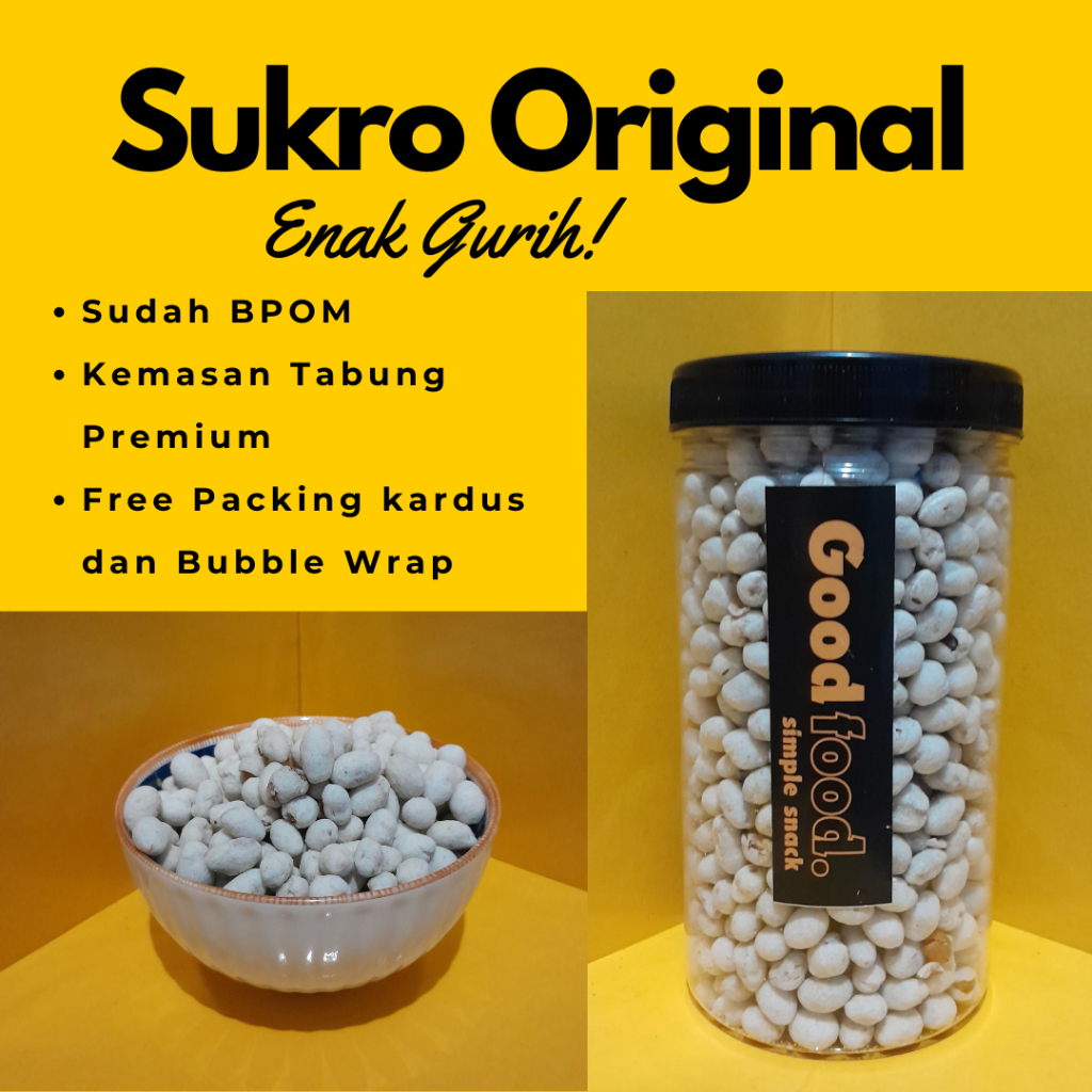 

GOOD Snack Sukro Original 500gr Gurih Cemilan Makanan Ringan Kemasan 1000ml Termurah Berkualitas