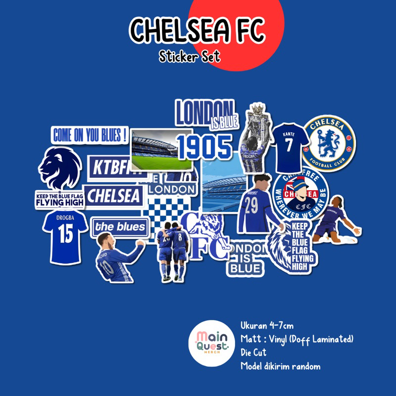 

Sticker Chelsea FC | Sticker Aesthetic / Sticker Tumblr / Sticker Laptop / Sticker Anti Air / Sticker Vinyl Die Cut / Sticker Kpop / Sticker Cute