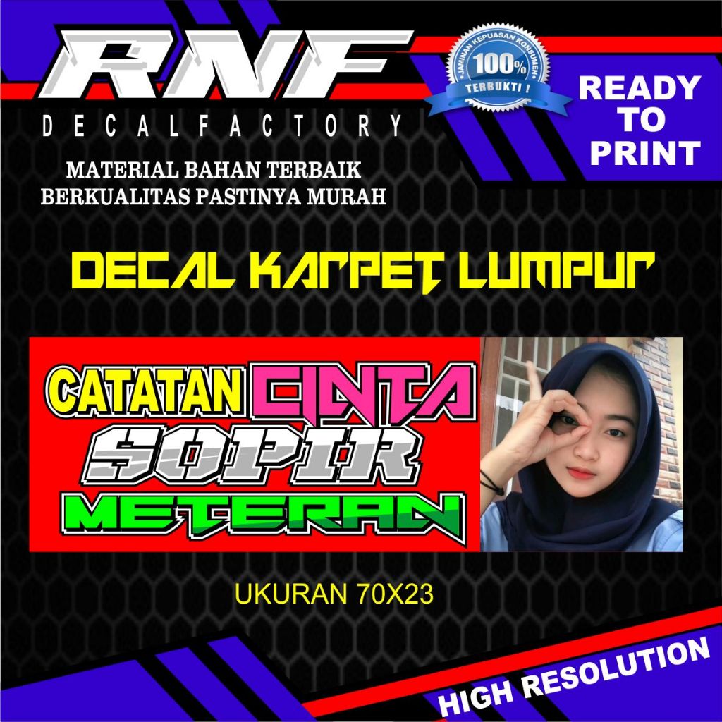 STIKER/DECAL KARPET TRUK SOPIR METERAN,STIKER KARPET  TRUK CUSTOM,STIKER KATA KATA,STIKER KARPET