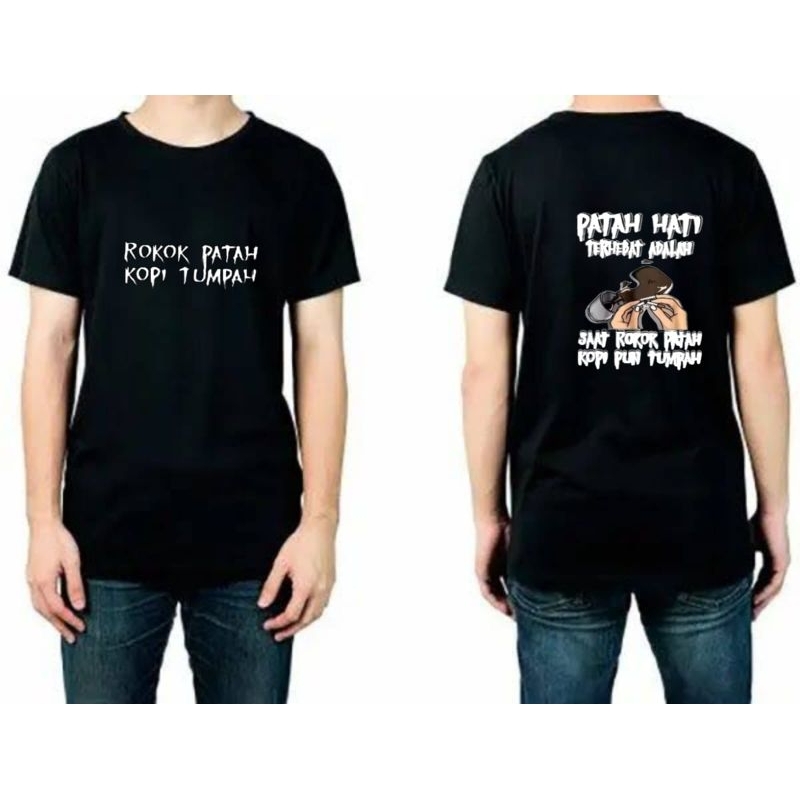 Kaos Distro Rokok Patah Kopi Tumpah