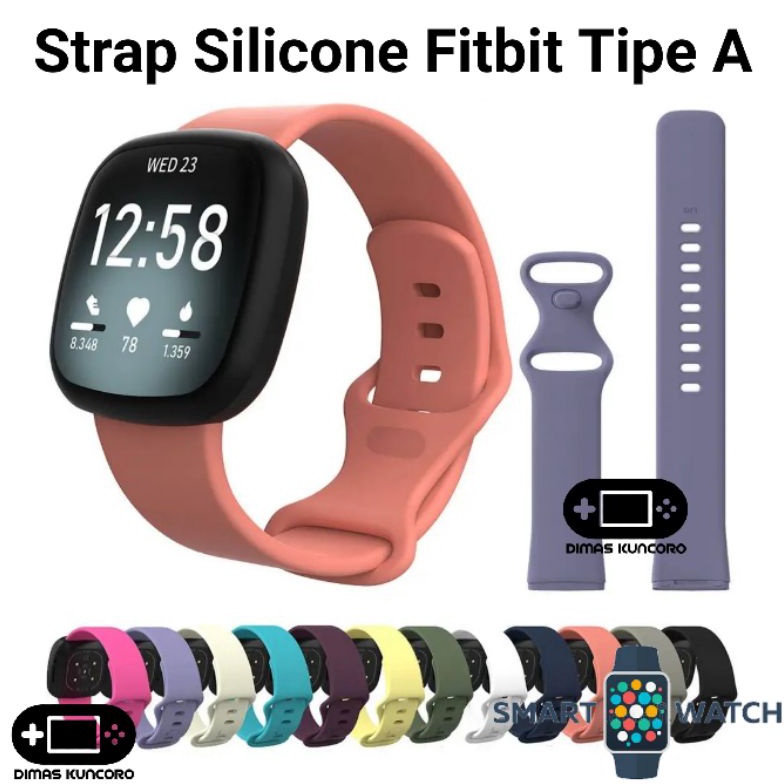 Kejar Promo Strap Silicone Fitbit Tipe A silikon versa 3 4 silicon sense 1 2 tali jam smartwatch