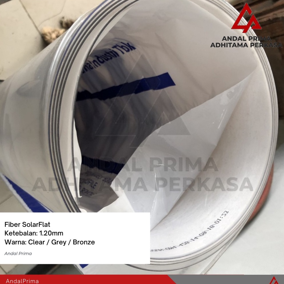 Sedia SolarFlat 12mm  Atap Fiber SolarTuff Solid  Solar Flat  Via JTR